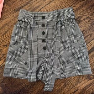 Maje plaid button fly shorts
